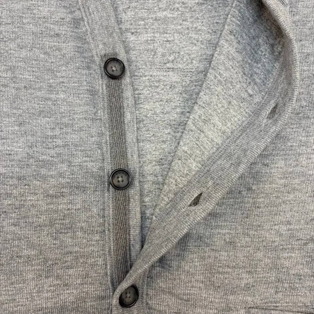 Banana Republic Cardigan Heritage Collection Fleece V Neck Pockets Gray Size XL